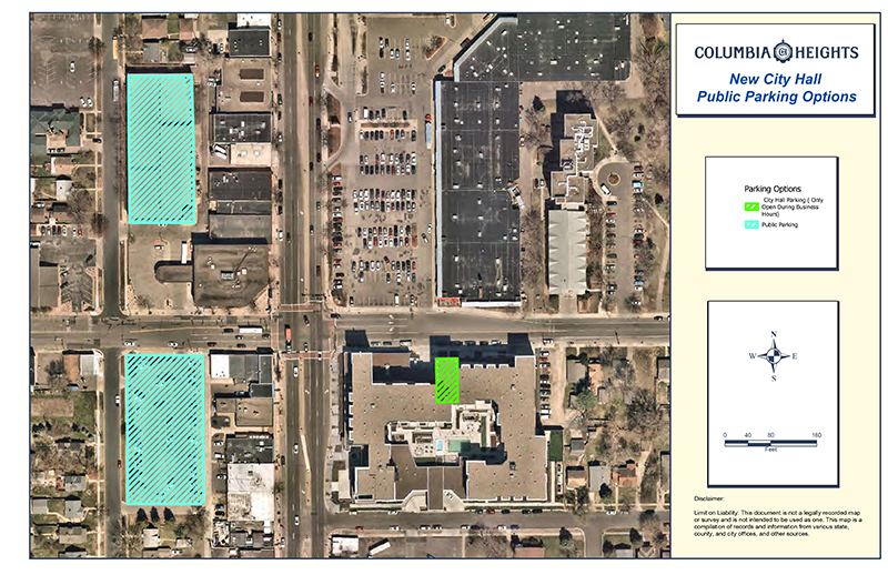 Map for City Hall Parking